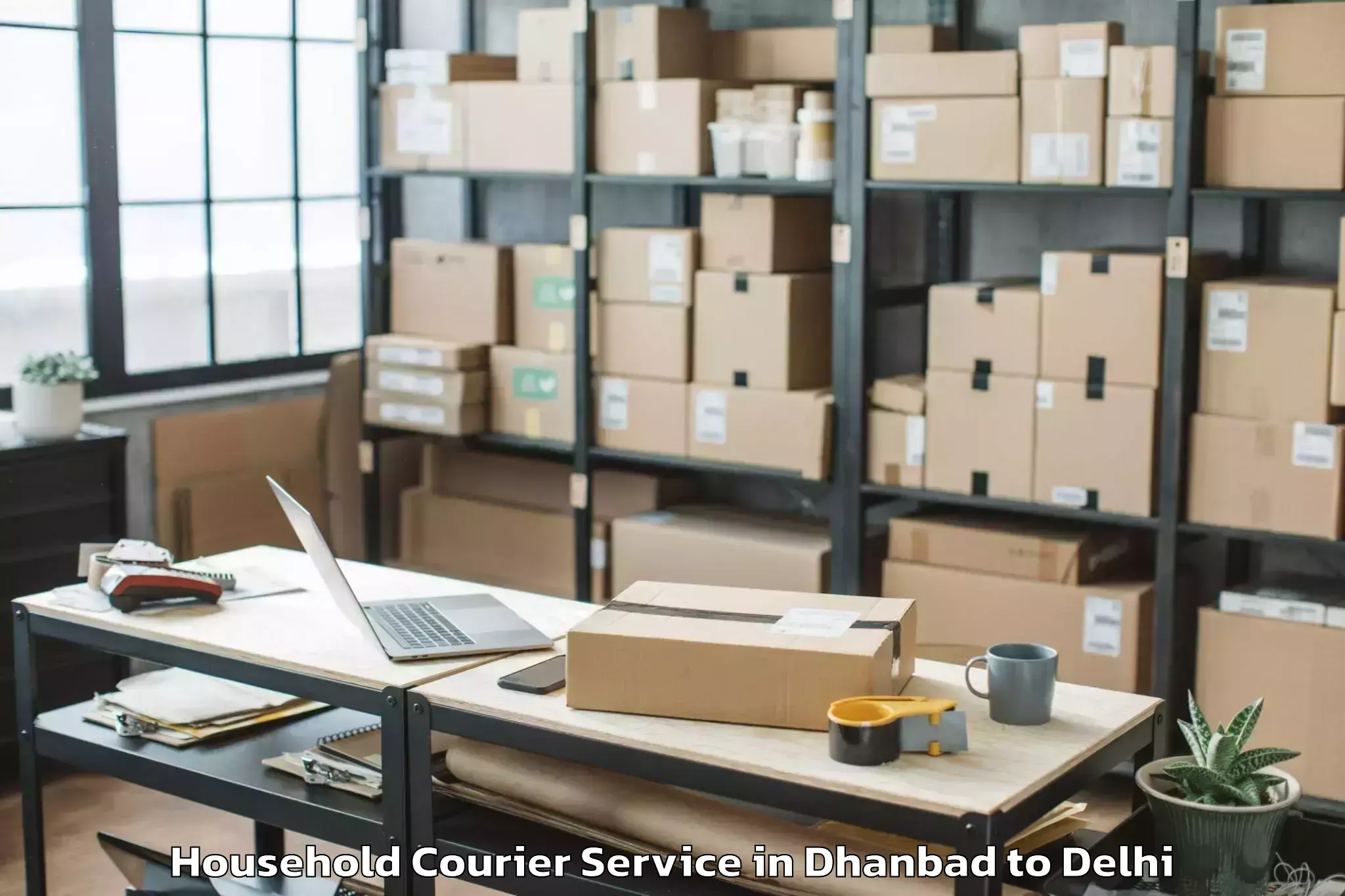 Book Dhanbad to Omaxe Connaught Place Household Courier